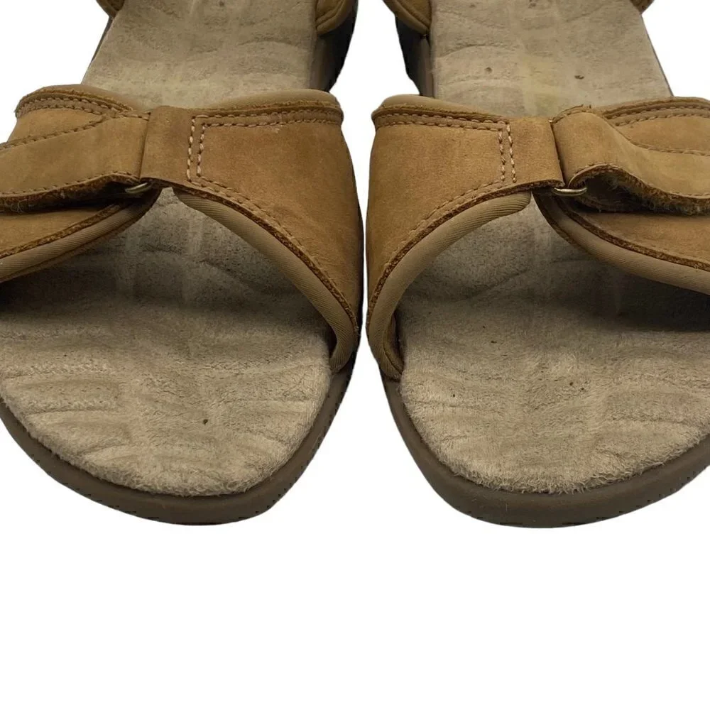 Rockport Women Sandals Flats Comfort Leather Upper Adjustable Tan Size 9N